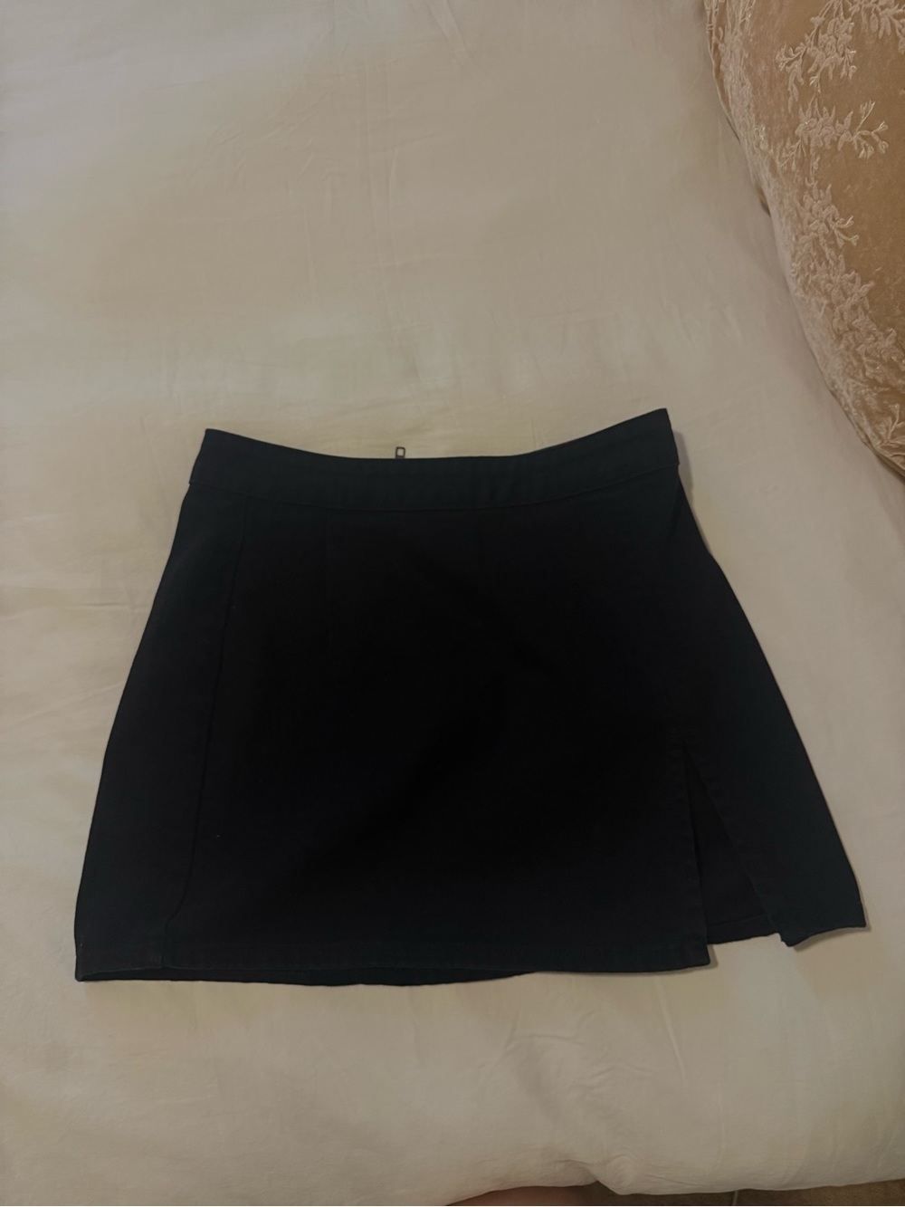 Lioness Black Mini Skirt with Side Slit